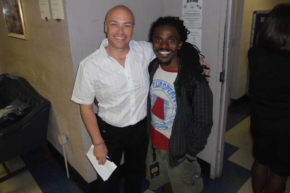 Bryant and Philip D. Bailey, Jr. of Earth, Wind and Fire after signing the Goodwill Treaty for World Peace. :)