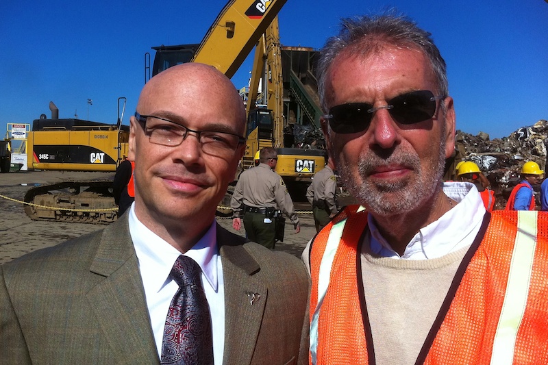 Bryant and the ever so gentle Gerald Levin, former CEO of Time Warner, shortly after speaking together on the human impact of illicit weapons. (2010)