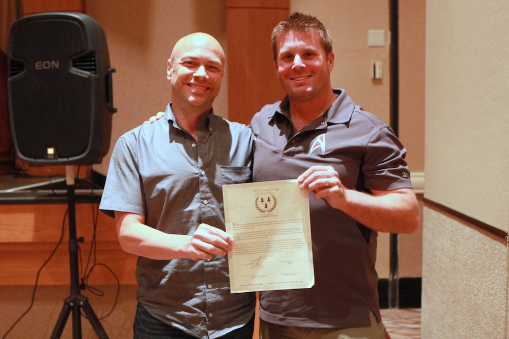 Bryant and Buddy, Eugene Wesley 'Rod' Roddenberry, Son of Star Trek creator Gene Roddenberry, Signs the Goodwill Treaty for World Peace